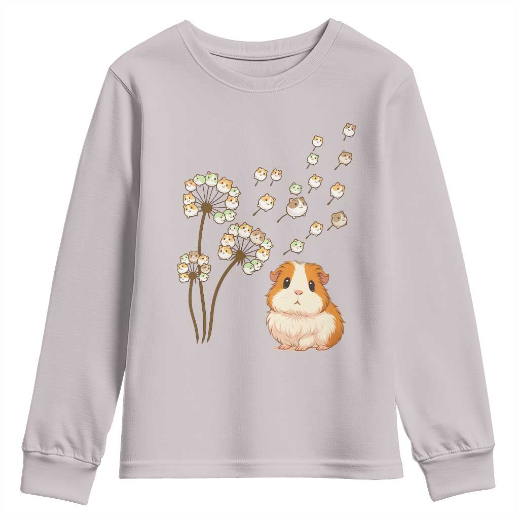 Flower Guinea Pig Dandelion Youth Sweatshirt Funny Cavy Lover Gift - Wonder Print Shop