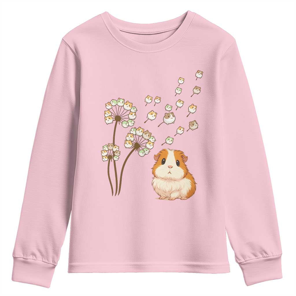 Flower Guinea Pig Dandelion Youth Sweatshirt Funny Cavy Lover Gift - Wonder Print Shop