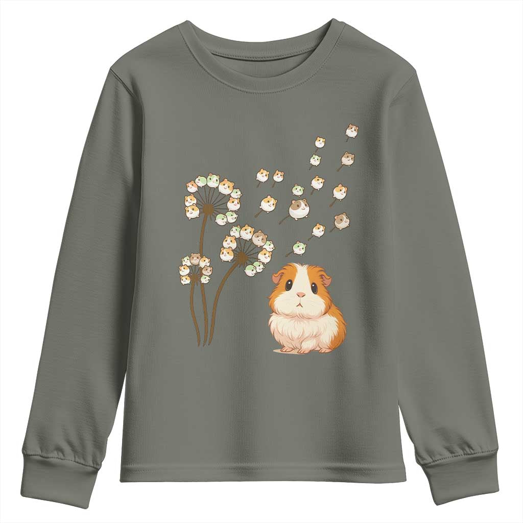 Flower Guinea Pig Dandelion Youth Sweatshirt Funny Cavy Lover Gift - Wonder Print Shop