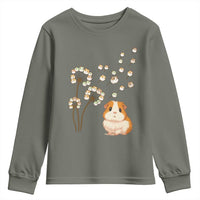 Flower Guinea Pig Dandelion Youth Sweatshirt Funny Cavy Lover Gift - Wonder Print Shop