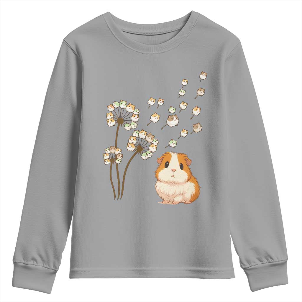 Flower Guinea Pig Dandelion Youth Sweatshirt Funny Cavy Lover Gift - Wonder Print Shop