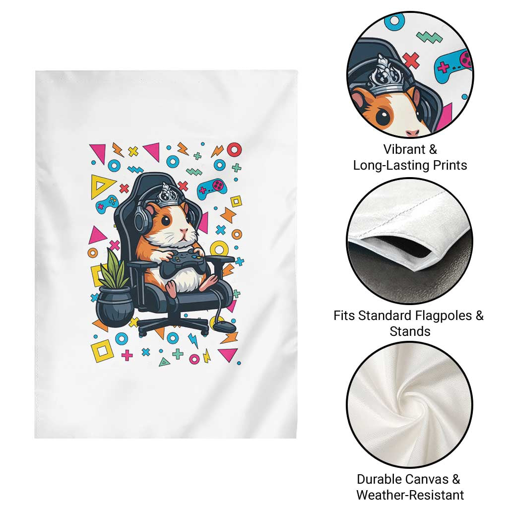 Funny Guinea Pigs And Gaming Lover Gift For Kid Garden Flag - Wonder Print Shop
