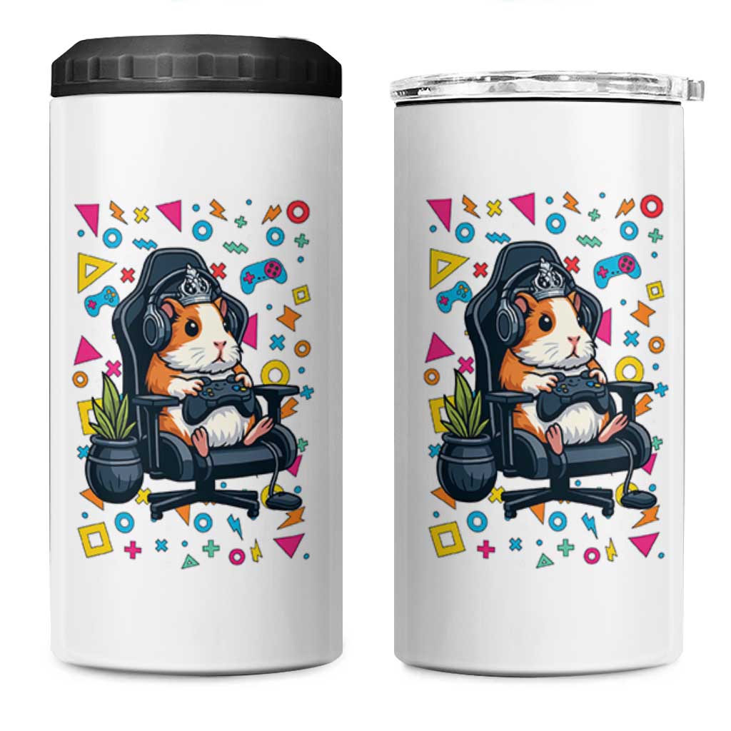 Funny Guinea Pigs And Gaming Lover Gift For Kid 4 in 1 Can Cooler Tumbler - Wonder Print Shop