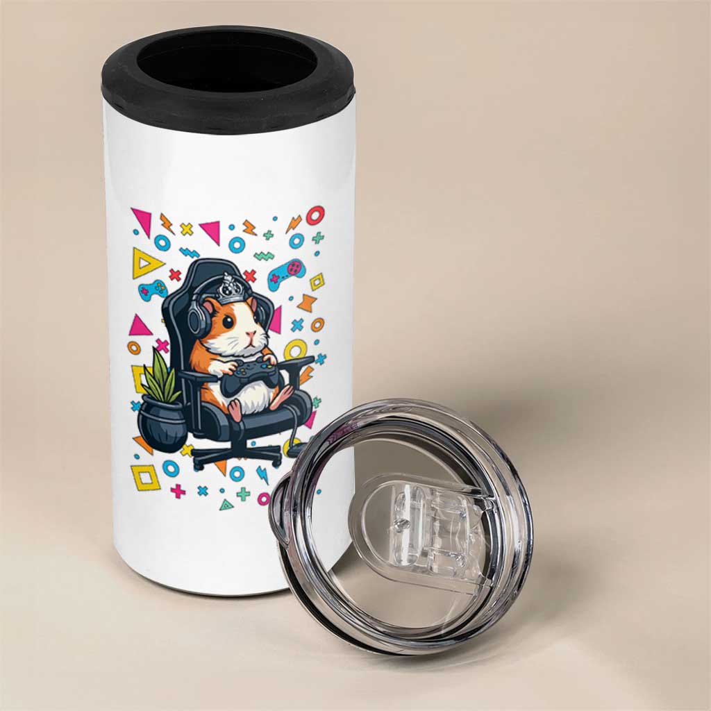 Funny Guinea Pigs And Gaming Lover Gift For Kid 4 in 1 Can Cooler Tumbler - Wonder Print Shop