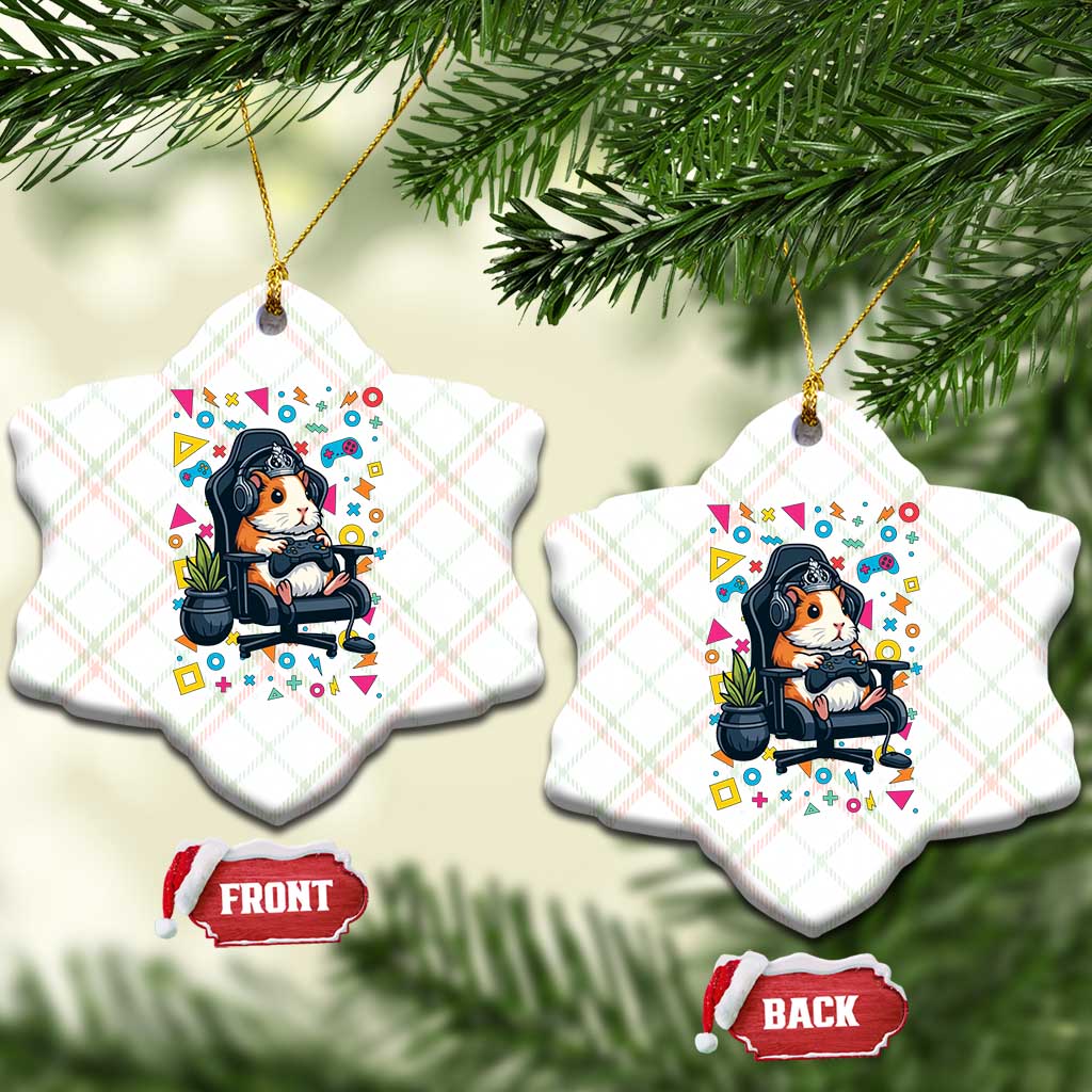 Funny Guinea Pigs And Gaming Lover Gift For Kid Ceramic Ornament - Wonder Print Shop