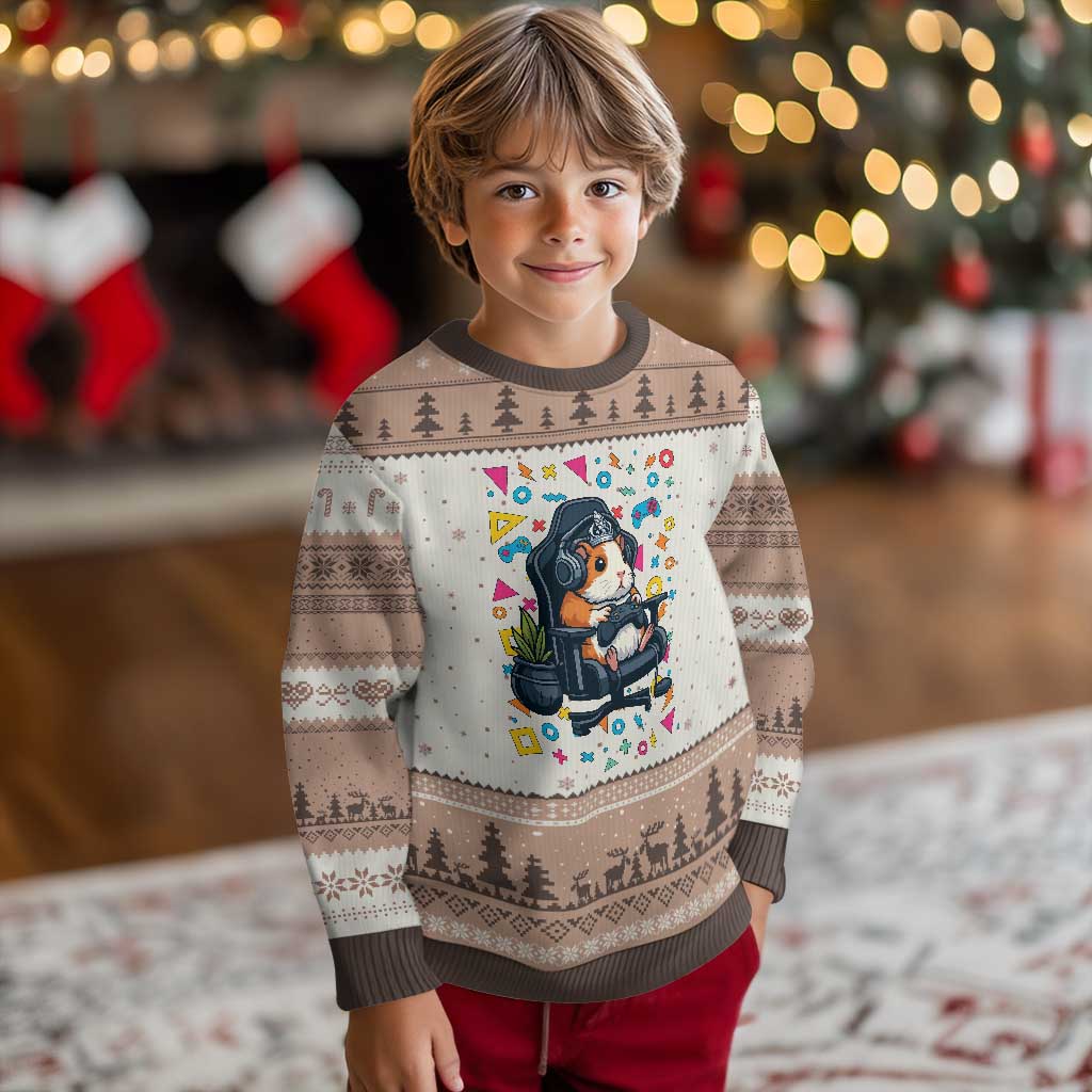 Funny Guinea Pigs And Gaming Lover Gift For Kid Ugly Christmas Sweater - Wonder Print Shop