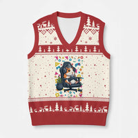Funny Guinea Pigs And Gaming Lover Gift For Kid V-Neck Knit Sweater Vest - Wonder Print Shop