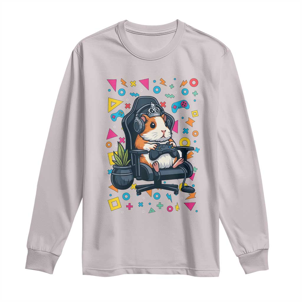 Funny Guinea Pigs And Gaming Lover Gift For Kid Long Sleeve Shirt - Wonder Print Shop