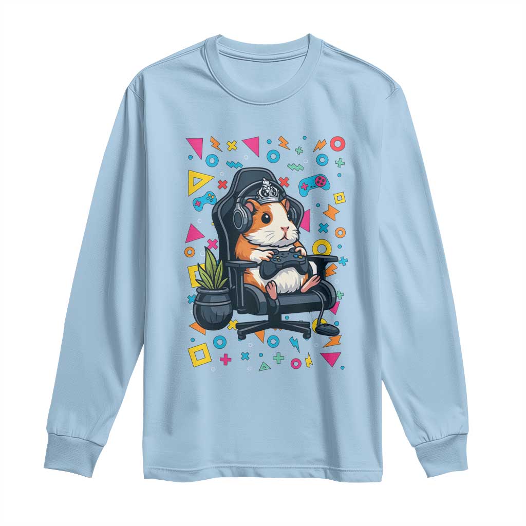 Funny Guinea Pigs And Gaming Lover Gift For Kid Long Sleeve Shirt - Wonder Print Shop