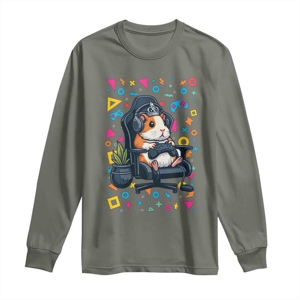 Funny Guinea Pigs And Gaming Lover Gift For Kid Long Sleeve Shirt - Wonder Print Shop