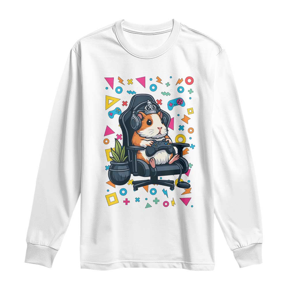 Funny Guinea Pigs And Gaming Lover Gift For Kid Long Sleeve Shirt - Wonder Print Shop