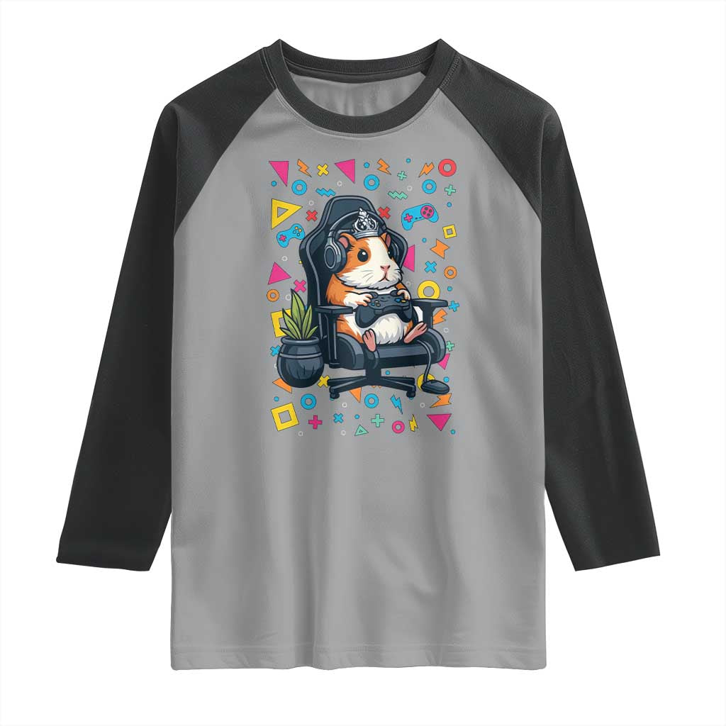 Funny Guinea Pigs And Gaming Lover Gift For Kid Raglan Shirt - Wonder Print Shop