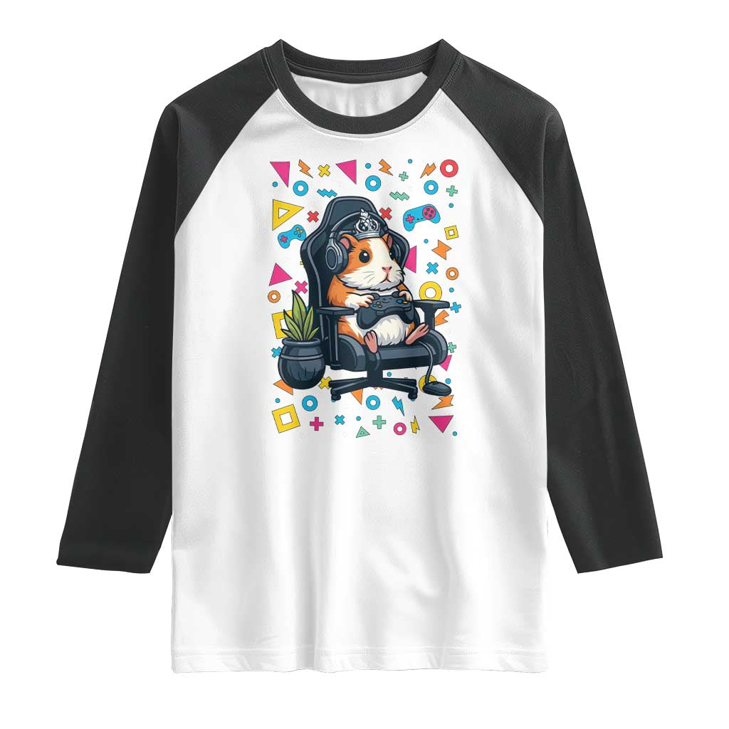 Funny Guinea Pigs And Gaming Lover Gift For Kid Raglan Shirt - Wonder Print Shop