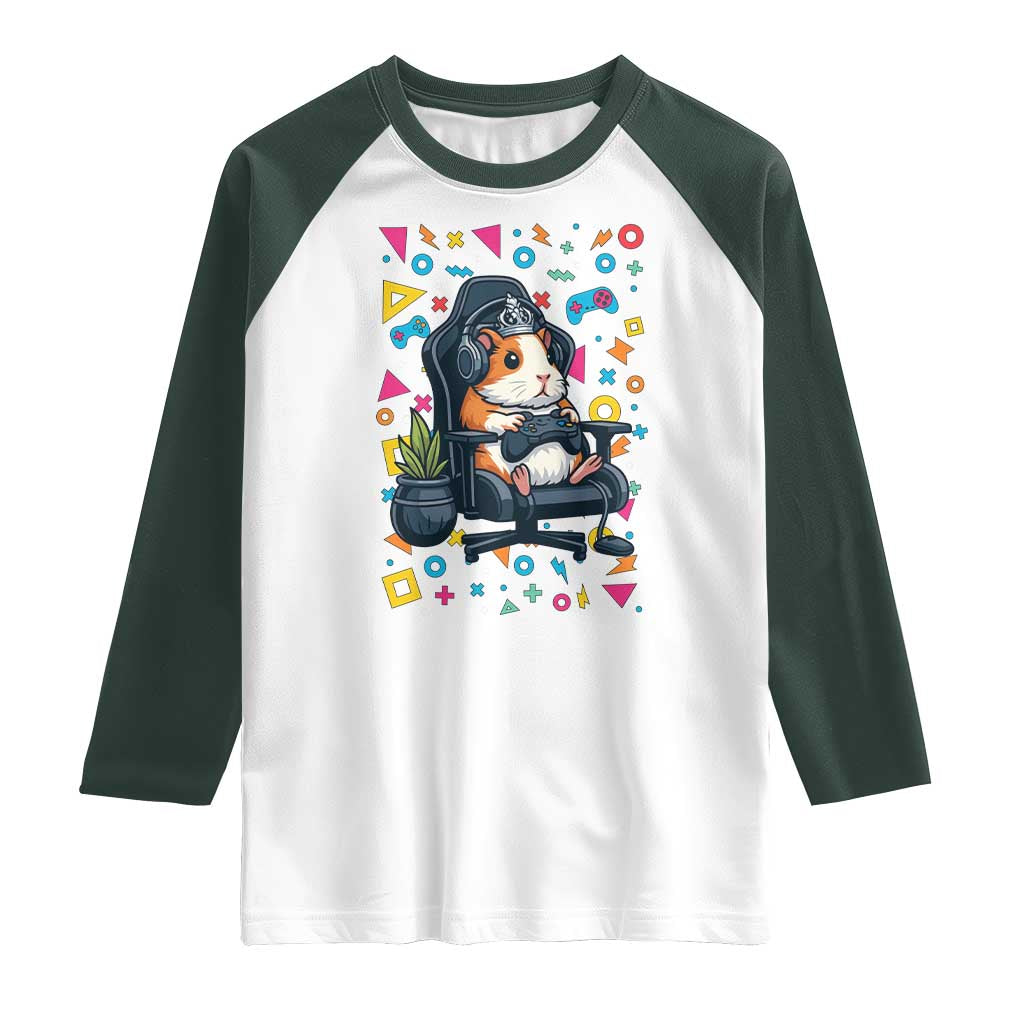 Funny Guinea Pigs And Gaming Lover Gift For Kid Raglan Shirt - Wonder Print Shop