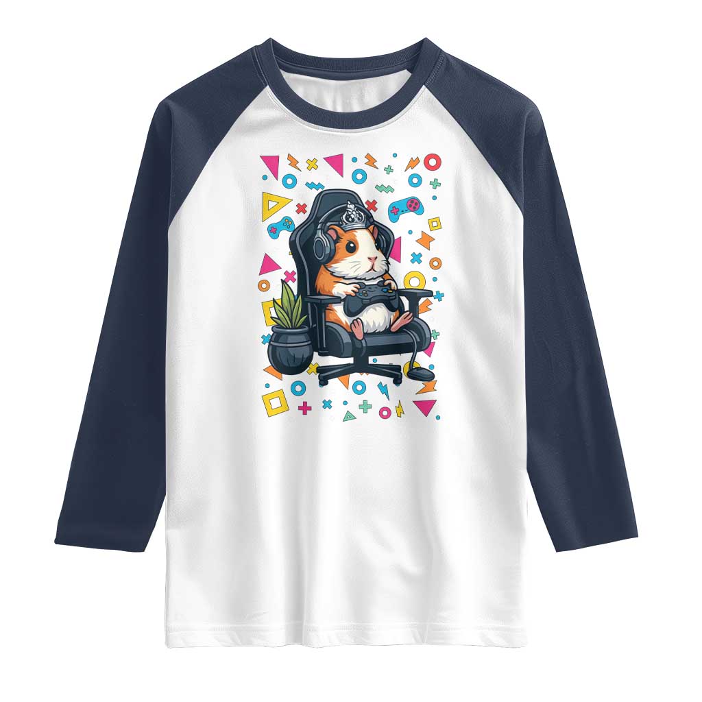 Funny Guinea Pigs And Gaming Lover Gift For Kid Raglan Shirt - Wonder Print Shop