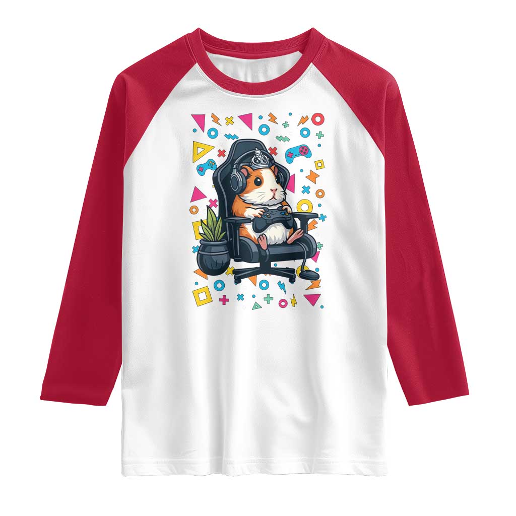 Funny Guinea Pigs And Gaming Lover Gift For Kid Raglan Shirt - Wonder Print Shop