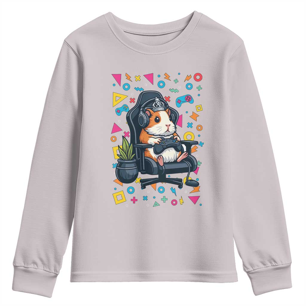 Funny Guinea Pigs And Gaming Lover Gift For Kid Youth Sweatshirt - Wonder Print Shop