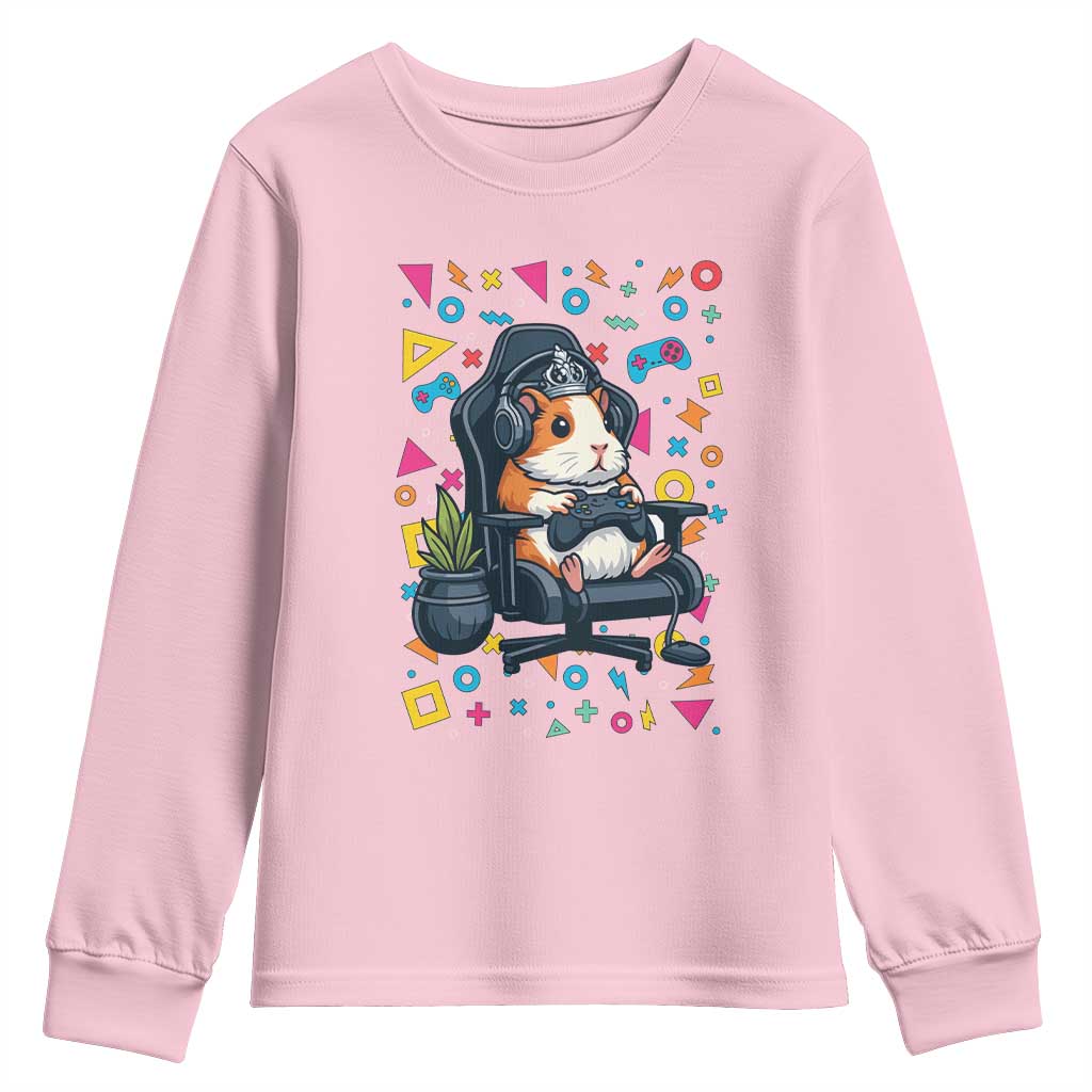 Funny Guinea Pigs And Gaming Lover Gift For Kid Youth Sweatshirt - Wonder Print Shop