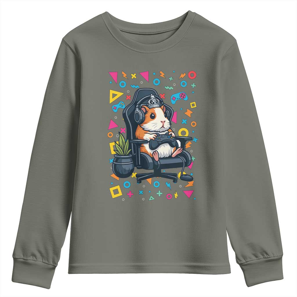 Funny Guinea Pigs And Gaming Lover Gift For Kid Youth Sweatshirt - Wonder Print Shop
