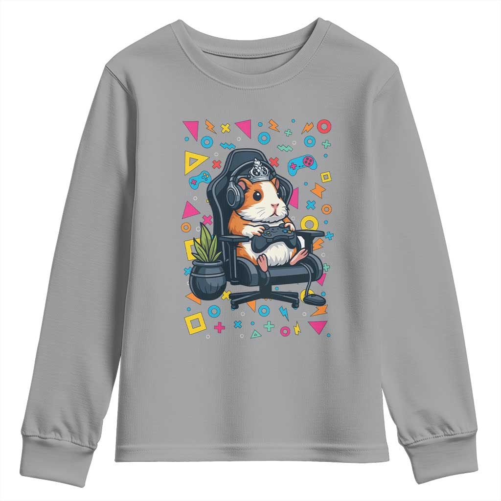 Funny Guinea Pigs And Gaming Lover Gift For Kid Youth Sweatshirt - Wonder Print Shop