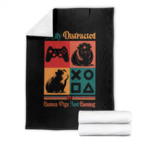 Funny Easily Distracted By Guinea Pigs And Gaming Throw Blanket Game Lover Gift - Wonder Print Shop