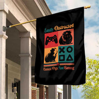 Funny Easily Distracted By Guinea Pigs And Gaming Garden Flag Game Lover Gift - Wonder Print Shop