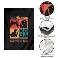 Funny Easily Distracted By Guinea Pigs And Gaming Garden Flag Game Lover Gift - Wonder Print Shop