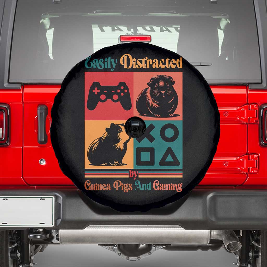 Funny Easily Distracted By Guinea Pigs And Gaming Spare Tire Cover Game Lover Gift - Wonder Print Shop