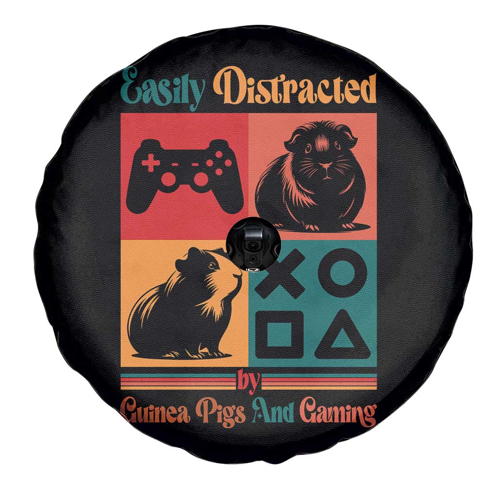 Funny Easily Distracted By Guinea Pigs And Gaming Spare Tire Cover Game Lover Gift - Wonder Print Shop