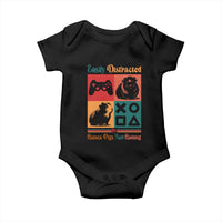 Funny Easily Distracted By Guinea Pigs And Gaming Baby Onesie Game Lover Gift - Wonder Print Shop