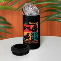 Funny Easily Distracted By Guinea Pigs And Gaming 4 in 1 Can Cooler Tumbler Game Lover Gift - Wonder Print Shop