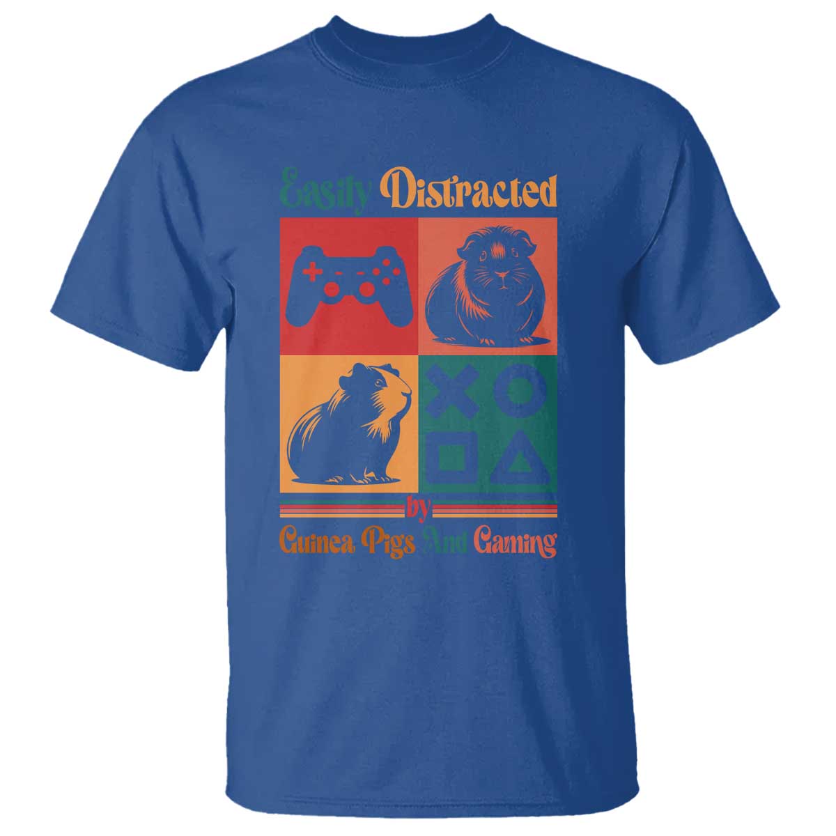 Funny Easily Distracted By Guinea Pigs And Gaming T Shirt Game Lover Gift - Wonder Print Shop
