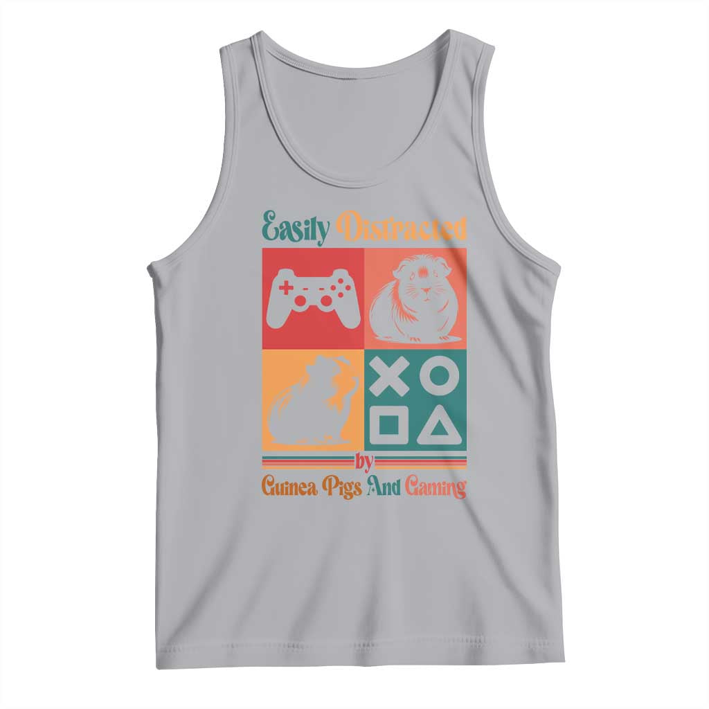 Funny Easily Distracted By Guinea Pigs And Gaming Tank Top Game Lover Gift - Wonder Print Shop