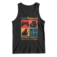 Funny Easily Distracted By Guinea Pigs And Gaming Tank Top Game Lover Gift - Wonder Print Shop