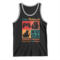 Funny Easily Distracted By Guinea Pigs And Gaming Tank Top Game Lover Gift - Wonder Print Shop
