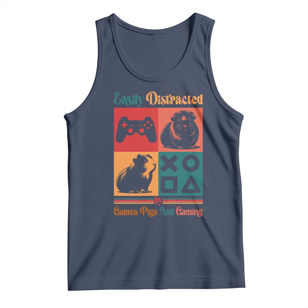 Funny Easily Distracted By Guinea Pigs And Gaming Tank Top Game Lover Gift - Wonder Print Shop