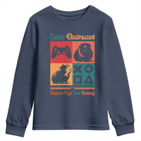 Funny Easily Distracted By Guinea Pigs And Gaming Youth Sweatshirt Game Lover Gift - Wonder Print Shop