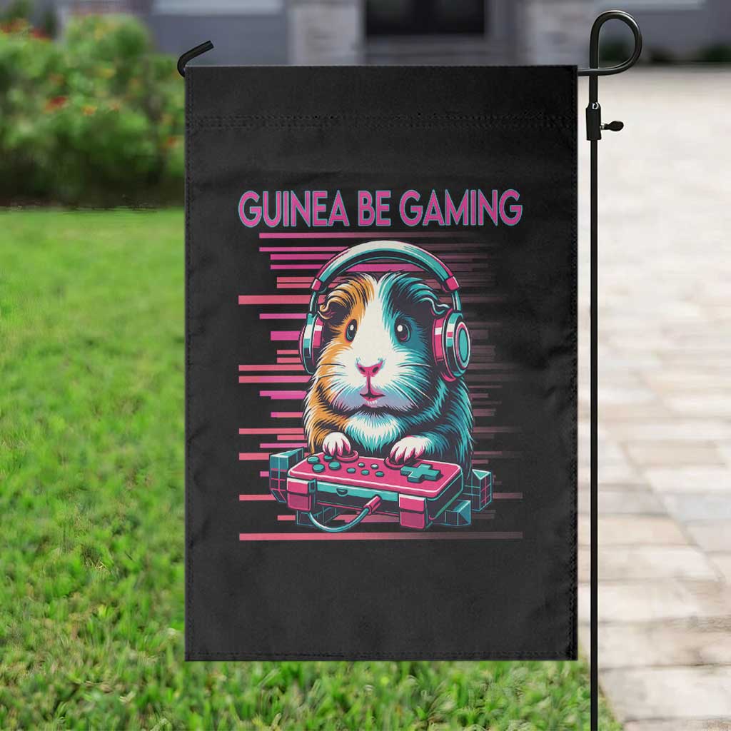 Funny Guinea Pig Video Game Player Gift Garden Flag Guinea Be Gaming - Wonder Print Shop