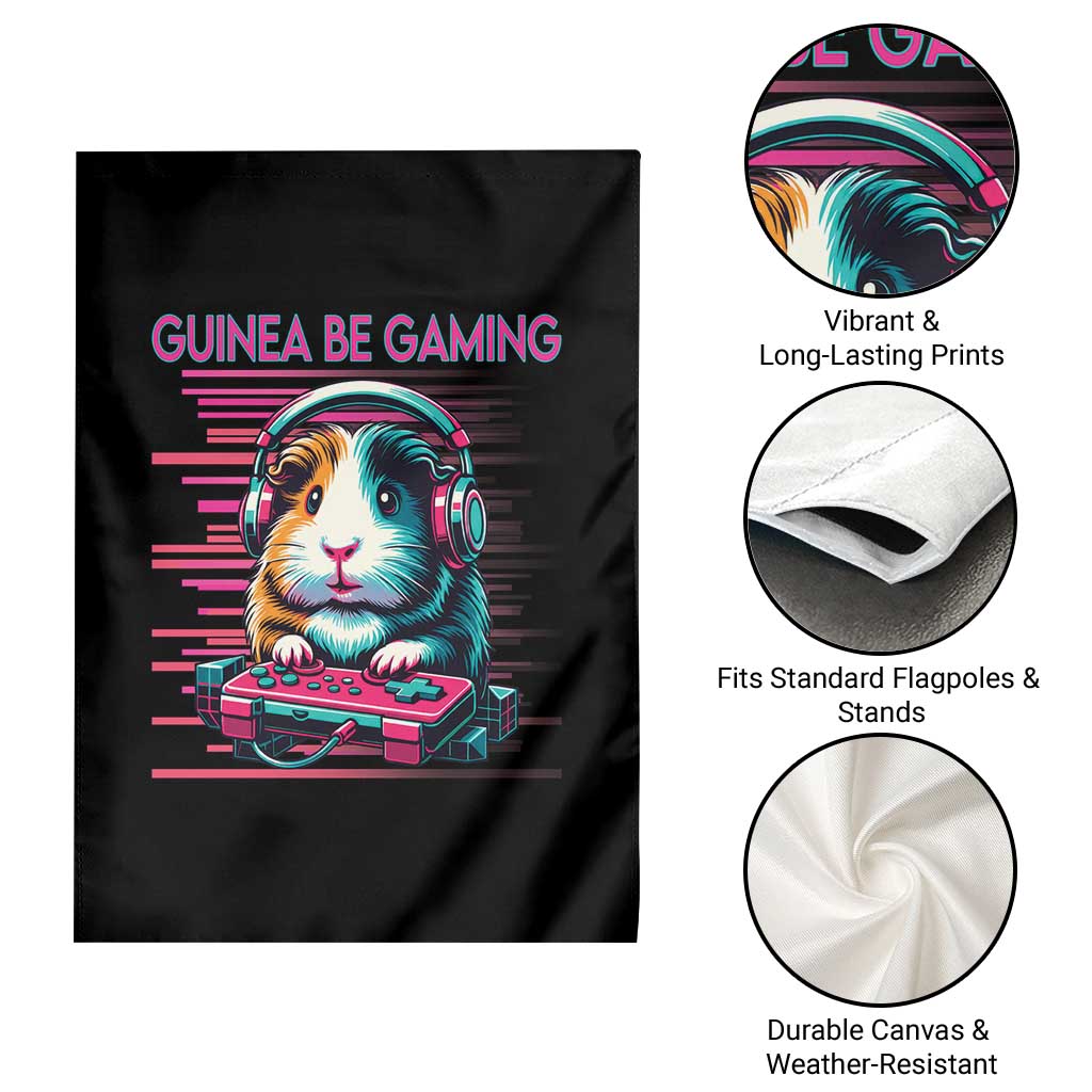 Funny Guinea Pig Video Game Player Gift Garden Flag Guinea Be Gaming - Wonder Print Shop