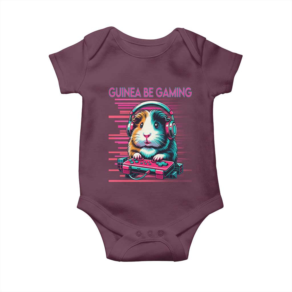 Funny Guinea Pig Video Game Player Gift Baby Onesie Guinea Be Gaming - Wonder Print Shop