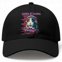 Funny Guinea Pig Video Game Player Gift Baseball Cap Guinea Be Gaming