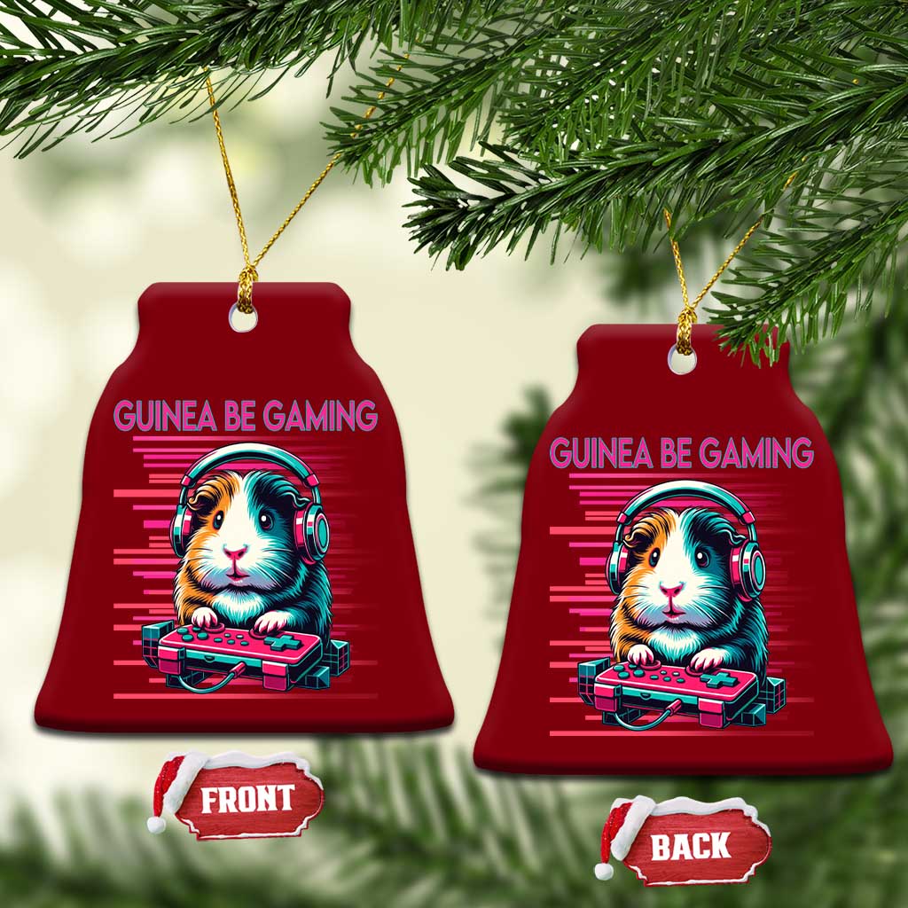 Funny Guinea Pig Video Game Player Gift Ceramic Ornament Guinea Be Gaming - Wonder Print Shop