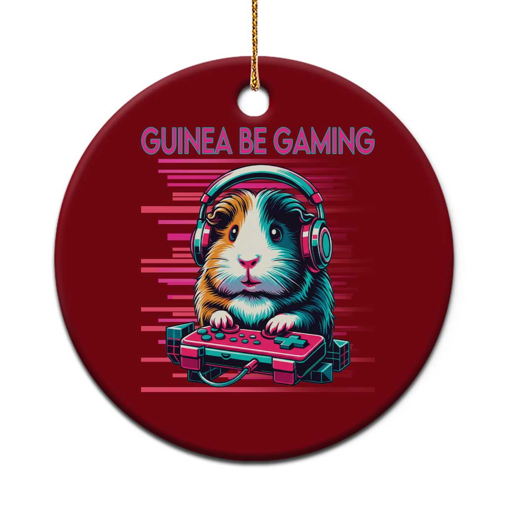 Funny Guinea Pig Video Game Player Gift Ceramic Ornament Guinea Be Gaming - Wonder Print Shop