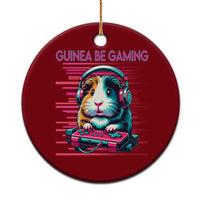 Funny Guinea Pig Video Game Player Gift Ceramic Ornament Guinea Be Gaming - Wonder Print Shop