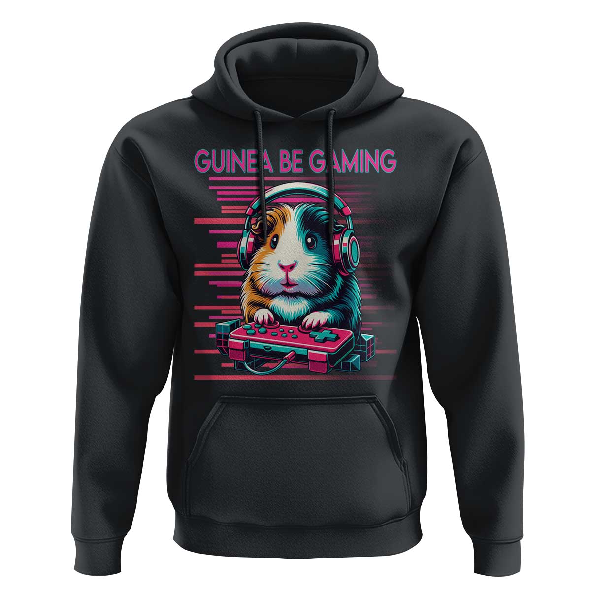 Funny Guinea Pig Video Game Player Gift Hoodie Guinea Be Gaming - Wonder Print Shop