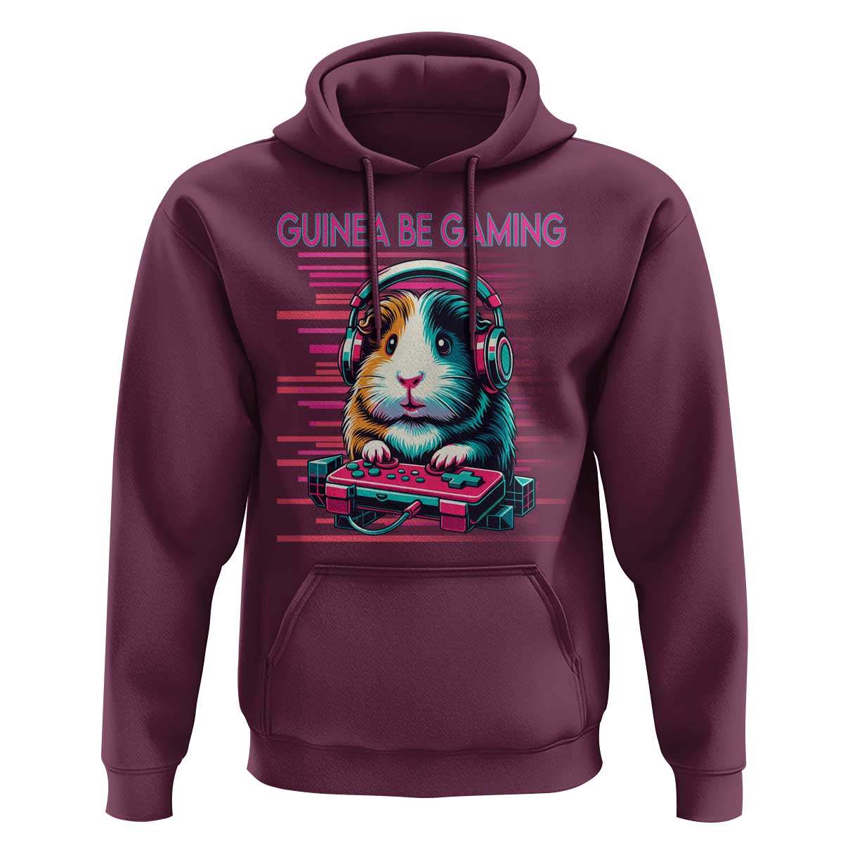Funny Guinea Pig Video Game Player Gift Hoodie Guinea Be Gaming - Wonder Print Shop