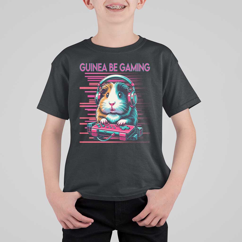Funny Guinea Pig Video Game Player Gift T Shirt For Kid Guinea Be Gaming - Wonder Print Shop