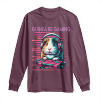 Funny Guinea Pig Video Game Player Gift Long Sleeve Shirt Guinea Be Gaming - Wonder Print Shop
