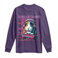 Funny Guinea Pig Video Game Player Gift Long Sleeve Shirt Guinea Be Gaming - Wonder Print Shop