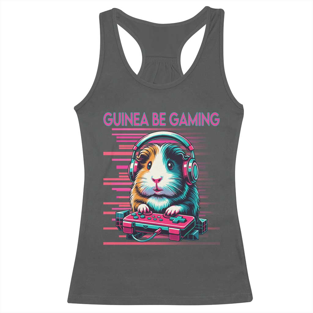 Funny Guinea Pig Video Game Player Gift Racerback Tank Top Guinea Be Gaming - Wonder Print Shop